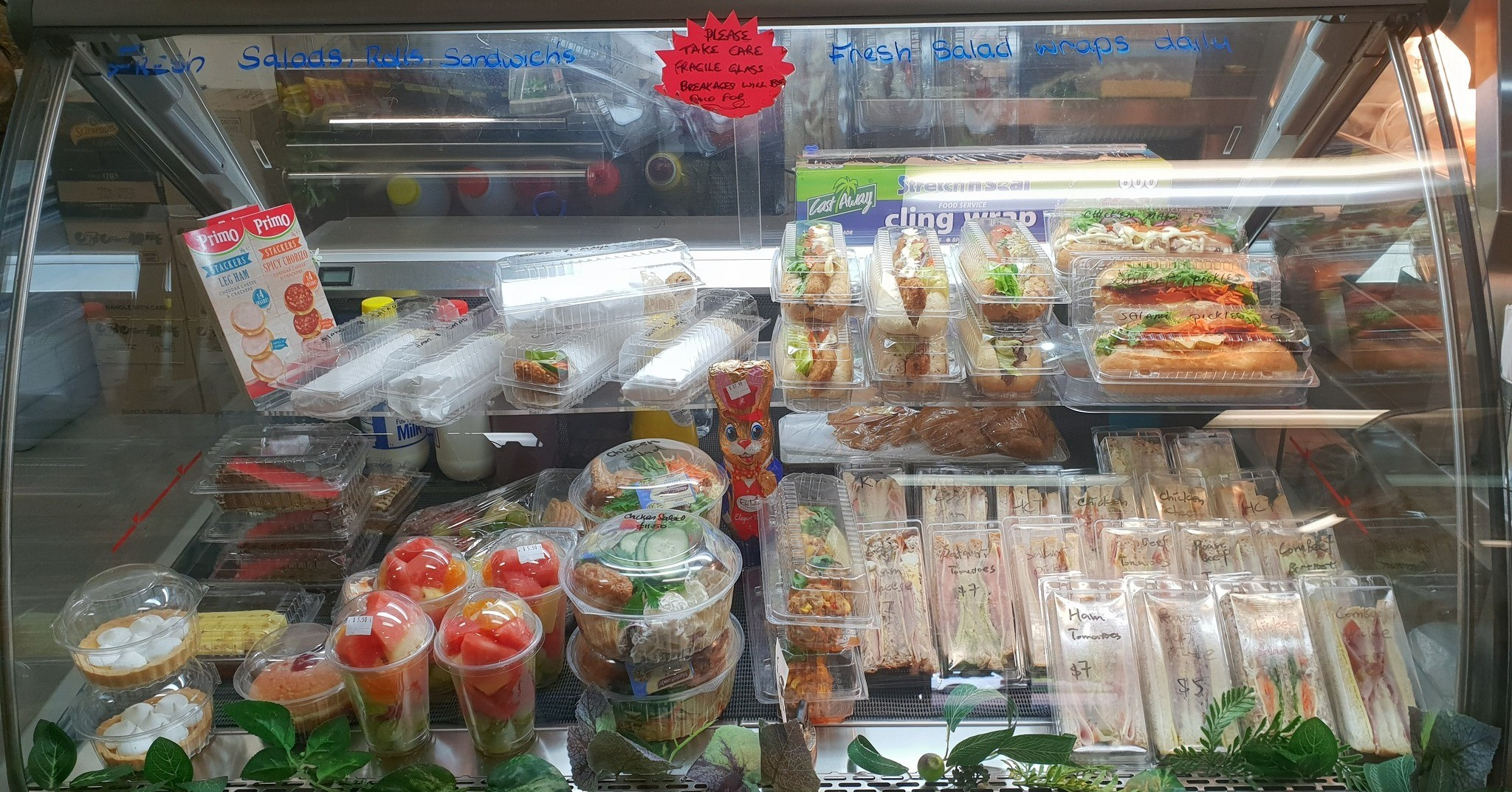 Another view of the fresh food counter display